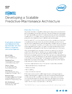 Developing Scalable Predictive Maintenance