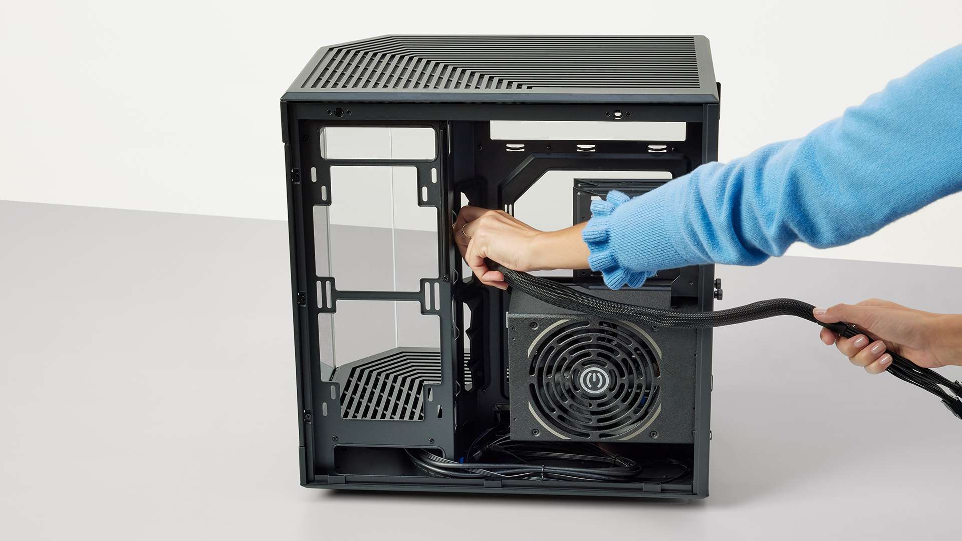 Photo of power supply installation with wiring