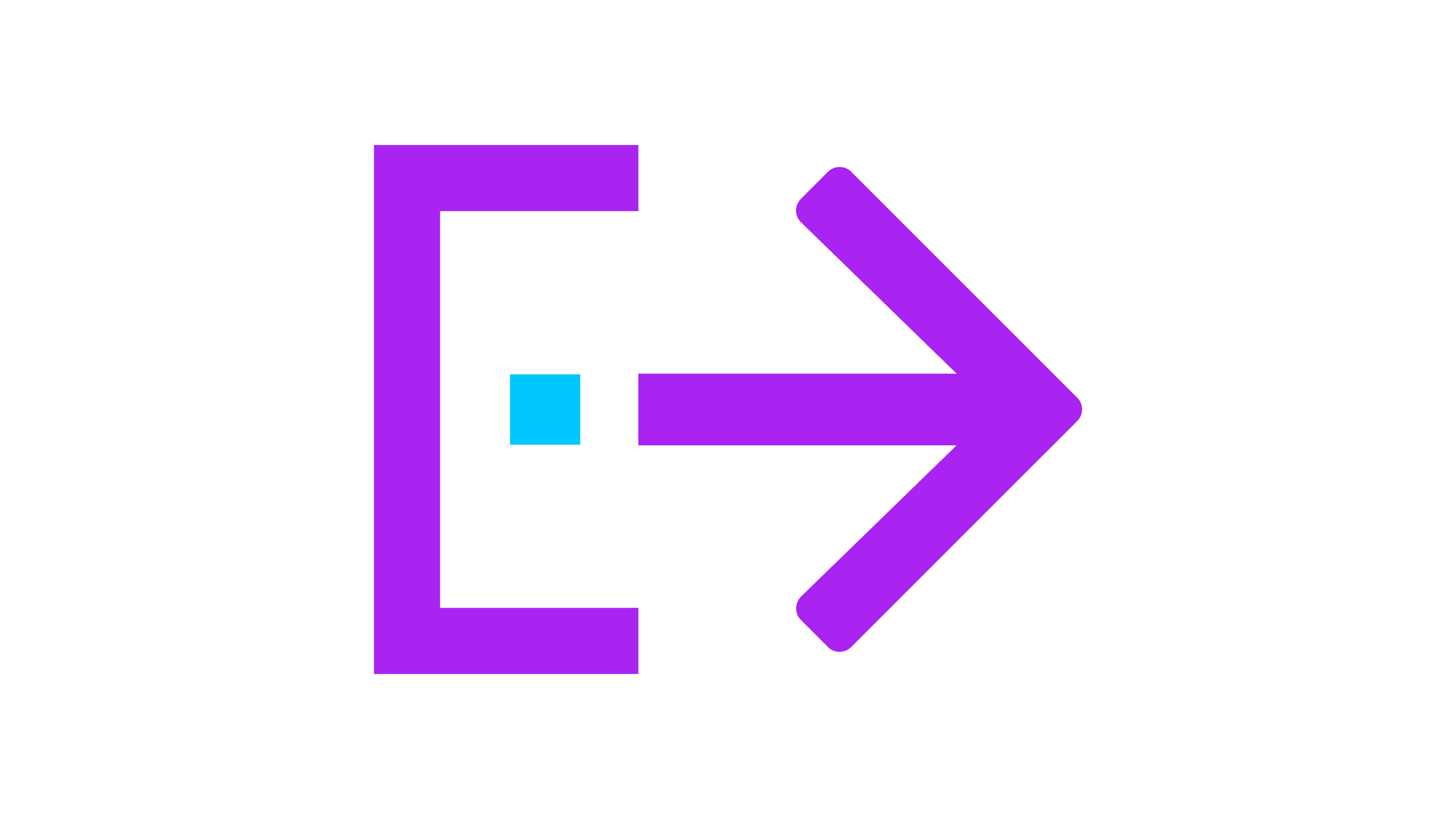 An icon with an arrow pointing to the right demonstarting exporting