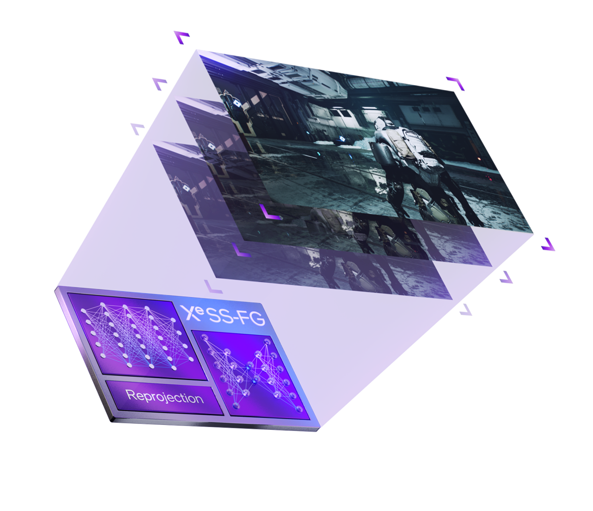 XeSS Frame Generation reprojection layers