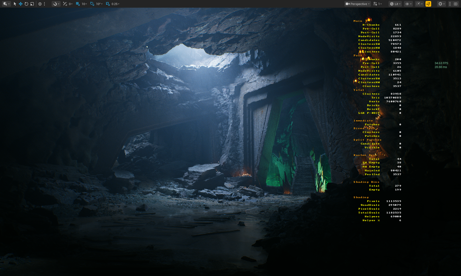 Unreal Engine Optimization Guide - dark ruins after lit