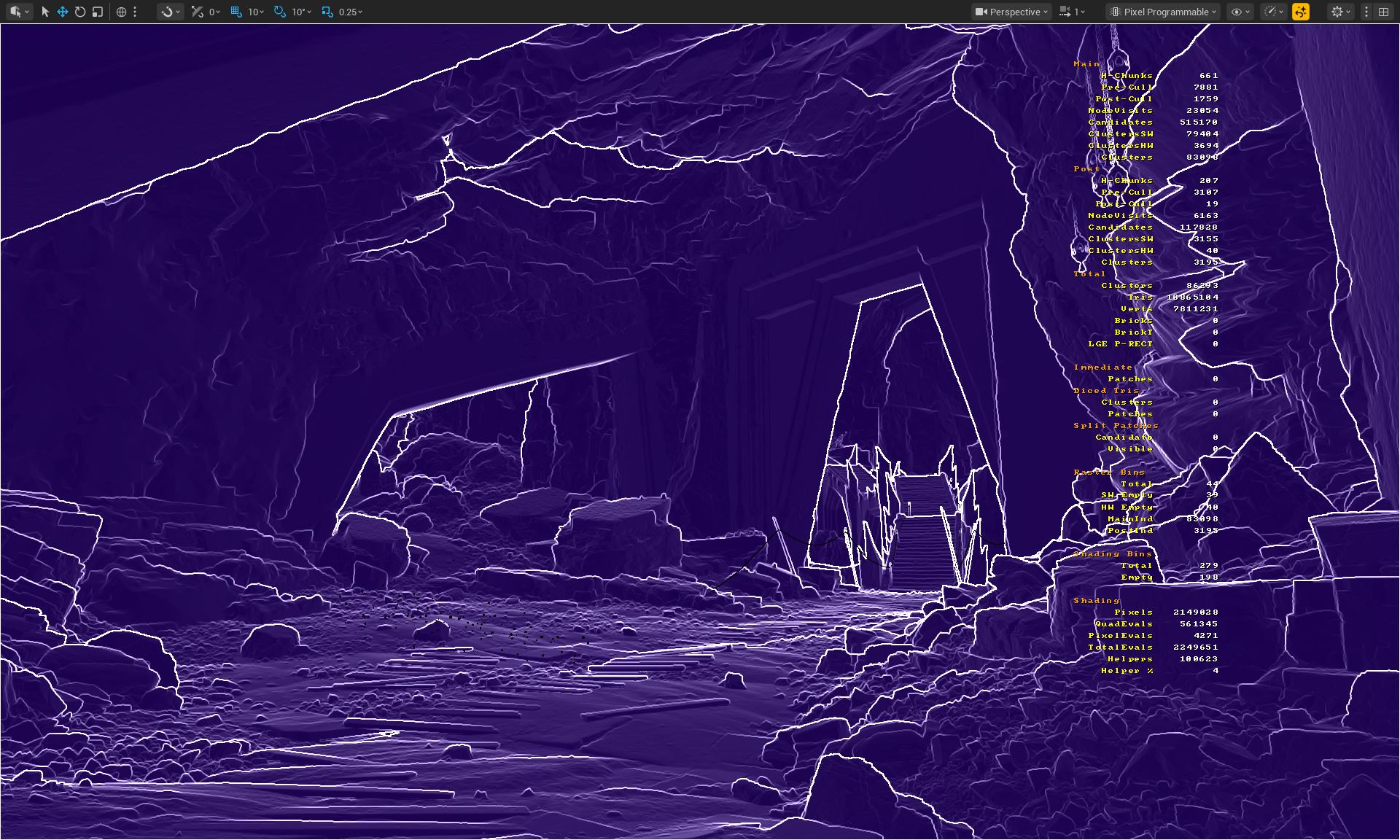 Unreal Engine Optimization Guide - dark ruins after programmable raster
