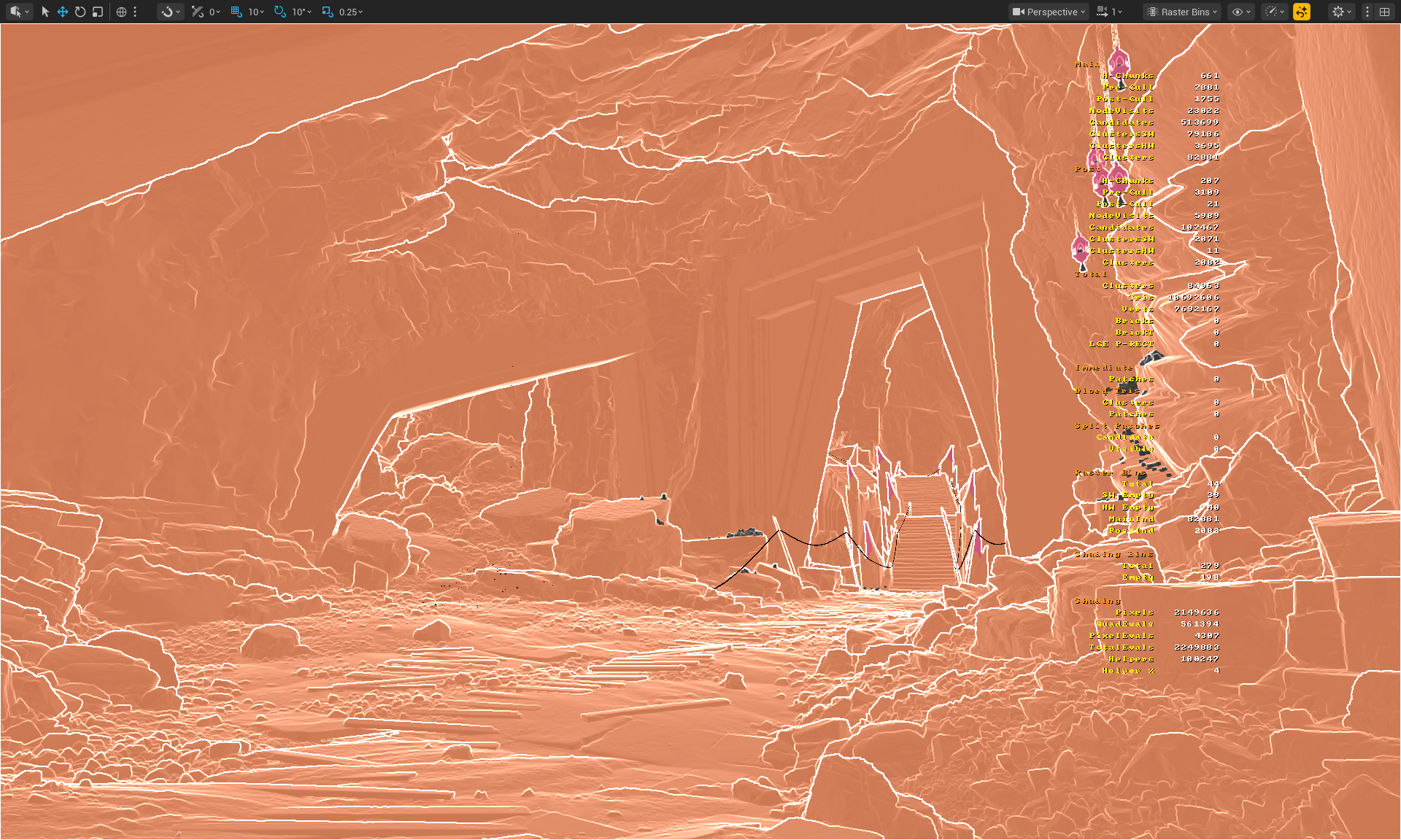 Unreal Engine Optimization Guide - dark ruins after raster bins