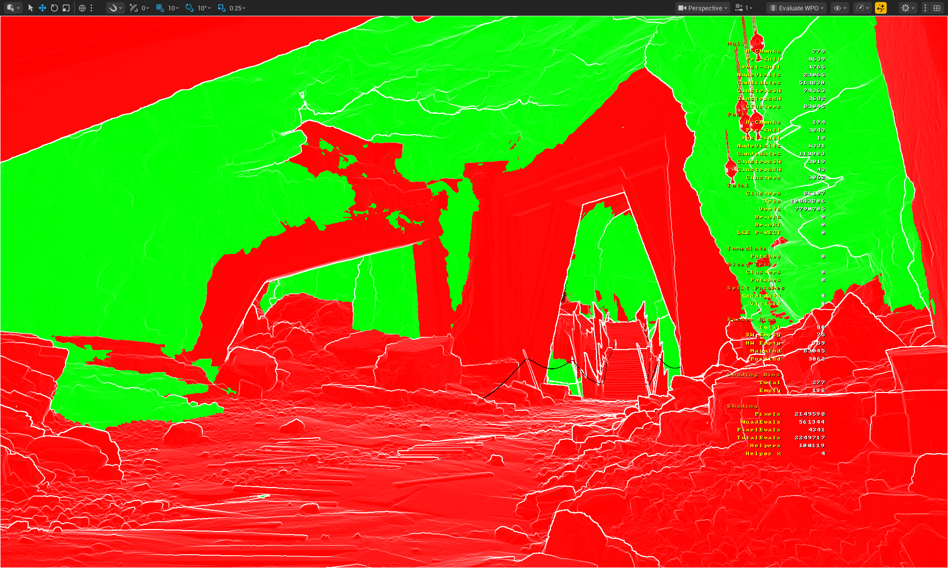 Unreal Engine Optimization Guide - dark ruins before evaluate wpo