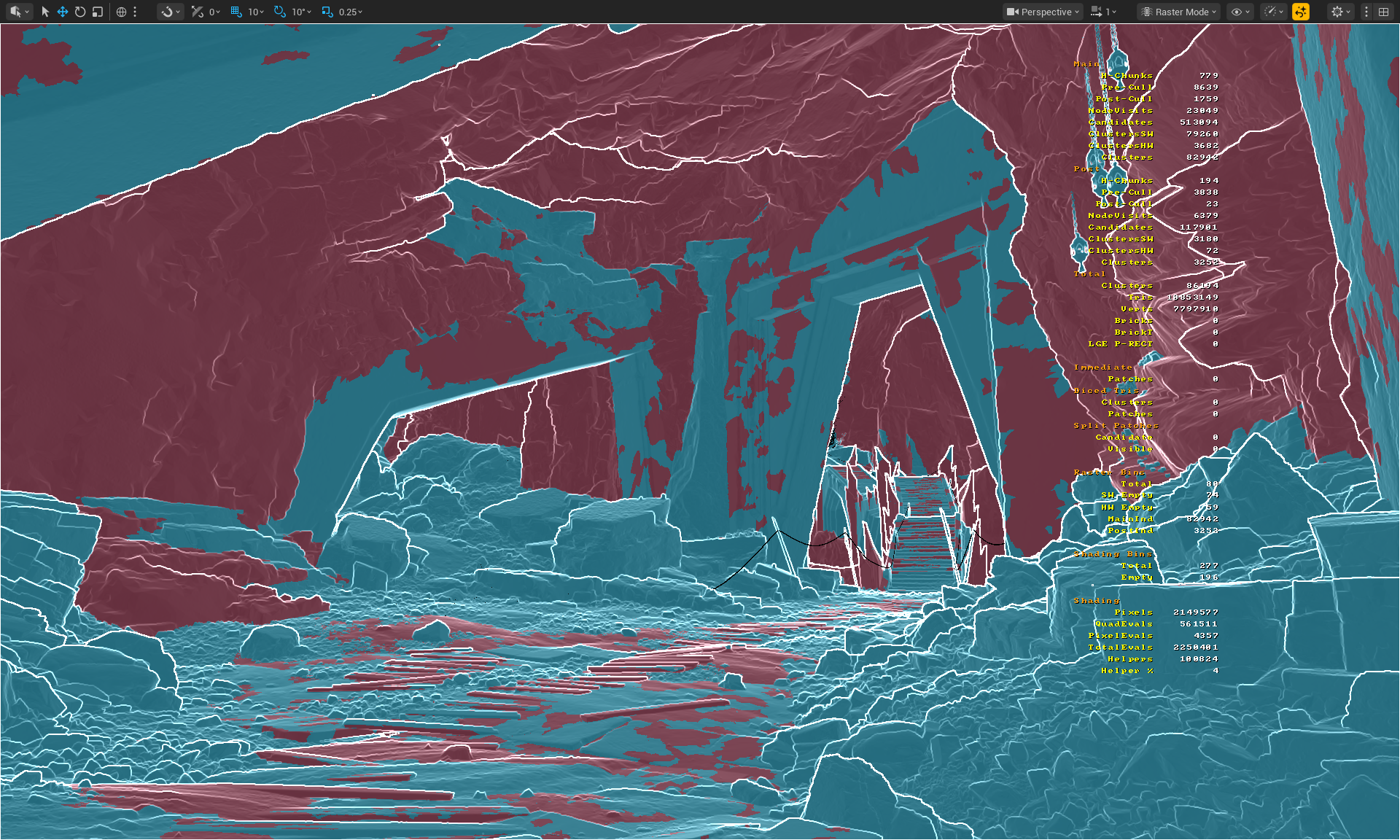 Unreal Engine Optimization Guide - dark ruins before raster mode