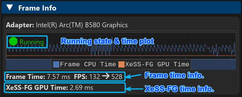 xess inspector frame info fg