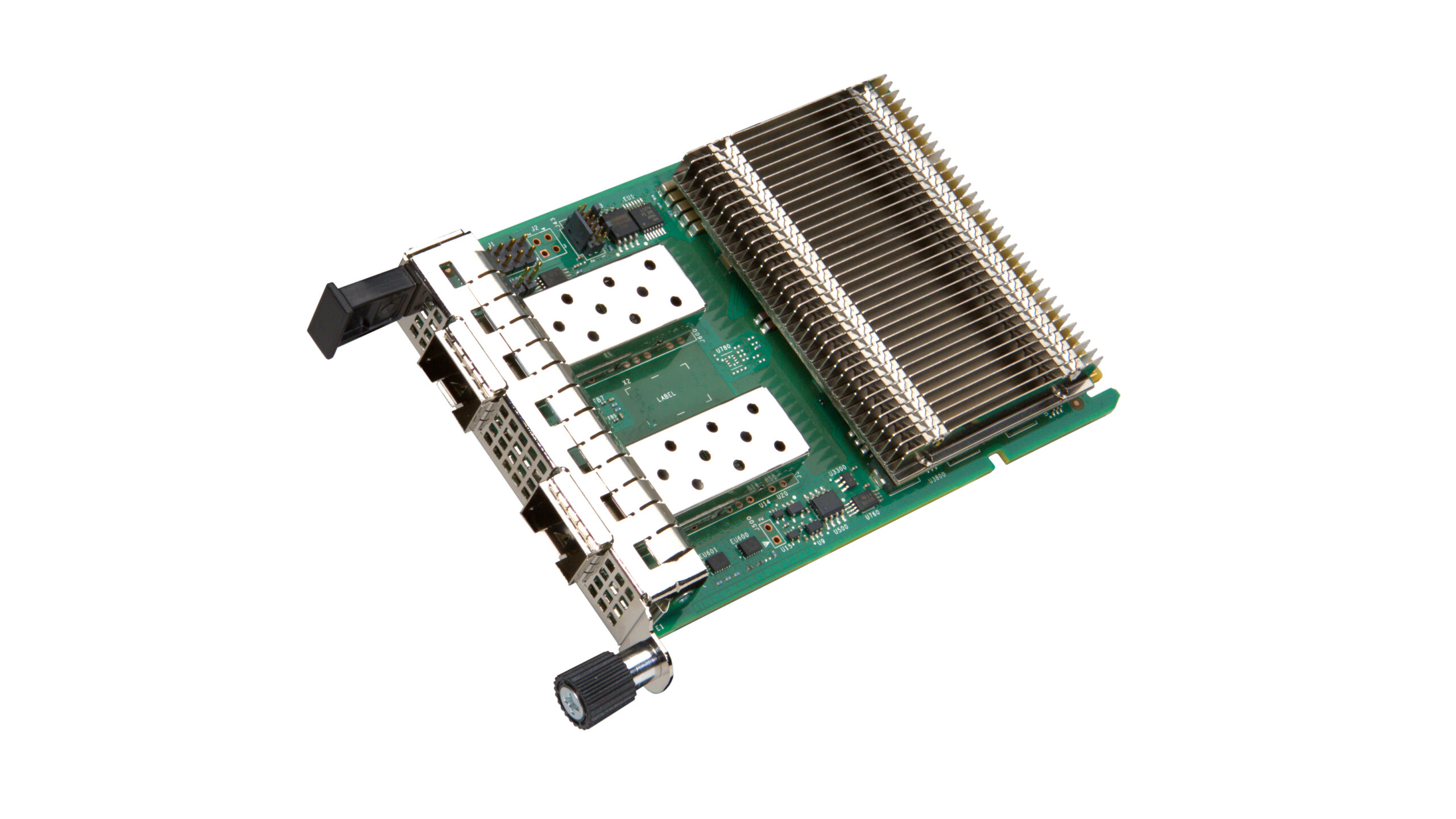 Intel Ethernet E830 Controllers and Network Adapters deliver high-performance network connectivity and improved performance per watt for demanding workloads. They are among two Ethernet product lines Intel introduced in February 2025 to meet the growing demands of enterprise, telecommunications, cloud, edge, high performance computing and AI applications. (Credit: Intel Corporation)