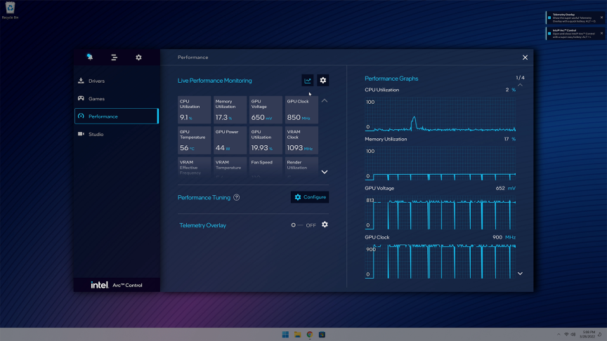 Endurance Gaming Mode on Intel® Arc™ Control