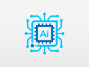 Icon: AI on gray background