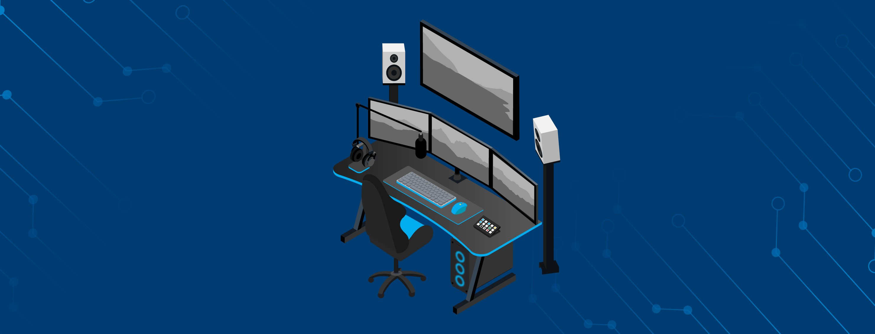 Wide Smart™ Gaming Desk
