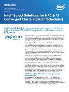 Intel® Select Solutions for HPC & AI Converged Clusters [Batch Scheduler]