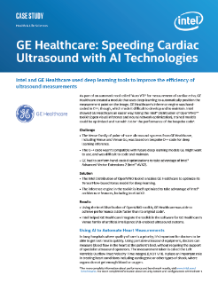GE Healthcare: Speeding Cardiac Ultrasound with AI Technologies