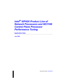 Application Note: IXP42X Product Line Performance Tuning