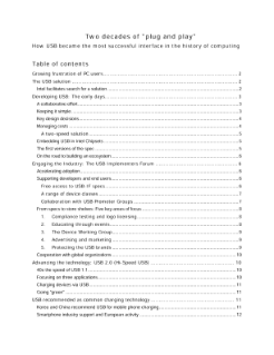 Two decades of “plug and play”
How USB became the most successful interface in the history of computing