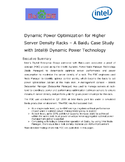 Baidu Optimizes Rack Server Density