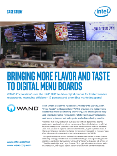 Intel® NUC Brings More Flavor and Taste to Digital Menu Boards