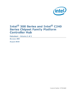 Intel® C240 Series Chipset Family PCH Datasheet, Vol. 1