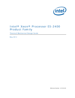 Intel® Xeon® Processor E5-2400 Product Family: Thermal Guide