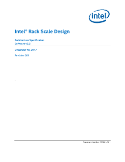 Intel® Rack Scale Design (Intel® RSD) Architecture Specification 