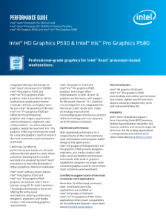 Intel® HD Graphics P530 and P580 Performance Guide