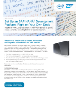 How to Guide: Install SAP HANA* Express Edition on Intel® NUC Devices