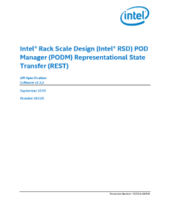 Intel® Rack Scale Design (Intel® RSD) PODM RESTful API Specification