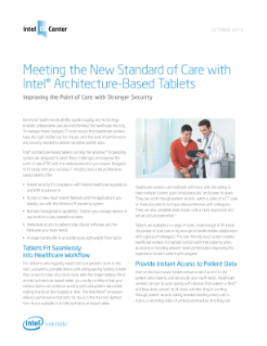 Tablets in Healthcare IT: Transforming the Point of Care