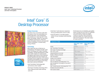 rim Daddy incident Product Brief: Intel® Core™ i5 Processor with Intel® HD Graphics