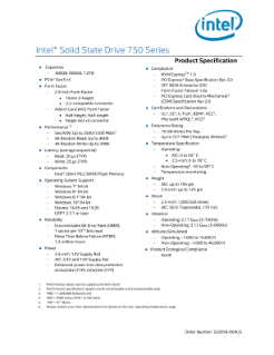 Intel® SSD 750 Series Product Specification