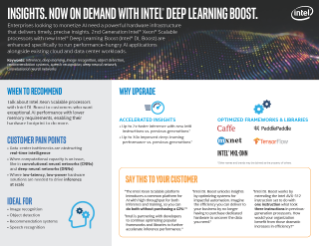 Intel® Deep Learning Boost (Intel® DL Boost) (VNNI) Sales Guide