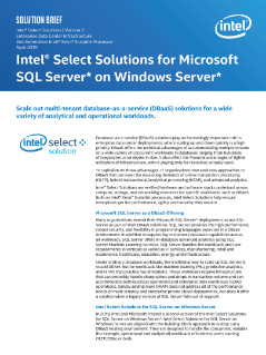 Intel Select Solutions for Microsoft SQL Server v2