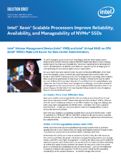Improve NVMe* SSD Management with Intel® Virtual RAID on CPU