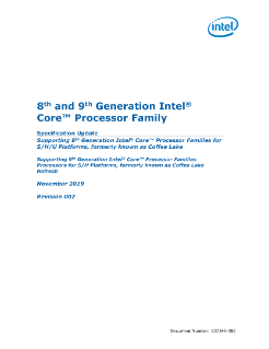 8th and 9th Gen Intel® Core™ Processor Family Spec Update