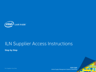 ILN Supplier Access Instructions