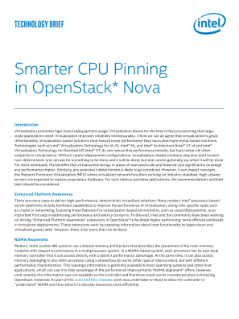 Smarter CPU Pinning in OpenStack* Nova*