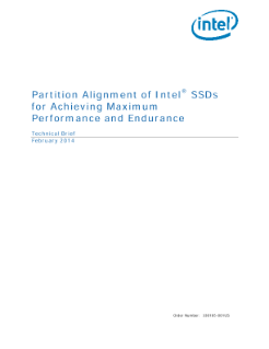 Intel® SSD Partition Alignment for Max Performance, Endurance