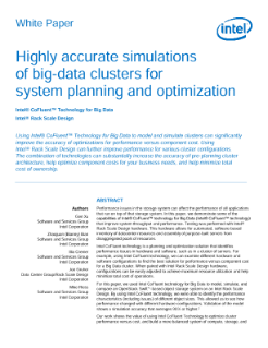 Cluster Simulations with Intel® CoFluent™ Technology for Big Data