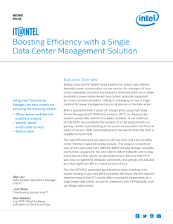 Intel Data Center Manager Overview – TRXP