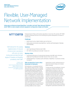 Flexible, User-Managed Network Implementation