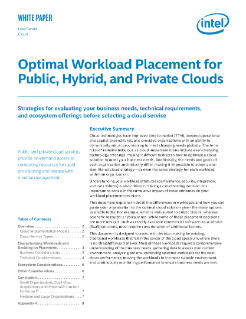 Optimal Workload Placement for Public, Hybrid, and Private Clouds White Paper