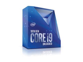 Image of an Intel 10th gen Core i9 CPU box