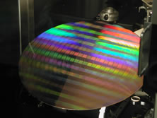 Close up of the wafer