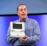 Paul Otellini, Intel president and CEO, shows off the Classmate PC at the Intel Developer Forum in San Francisco. The notebook is designed to serve the educational needs of emerging markets
